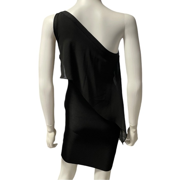 Bebe One Shoulder Drape Bodycon Dress - Picture 3 of 5